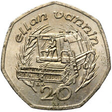 Wyspa Man - Elżbieta II. - Moneta - 20 pensów 1992 - kombajn zbożowy - ZACHOWANIE ! na sprzedaż  PL