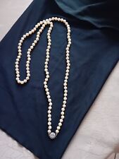 Perlenkette silberfarbenem ver gebraucht kaufen  Hückelhoven