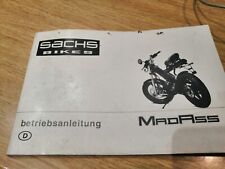 Sachs madass owners for sale  LEICESTER