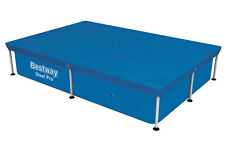 Bestway Steel Pro Frame Outdoor Garden Rectangular Swimming Pool Cover Tarpaulin for sale  Shipping to South Africa