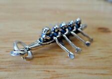 Sterling Silver 3D 30x17mm Rowers Rowing Team Charm, used for sale  Shipping to South Africa