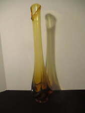 amber swung glass vase for sale  Redding