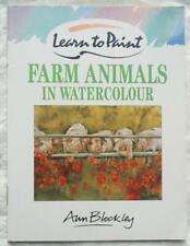 Farm animals watercolour for sale  UK