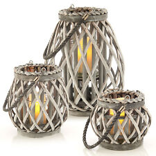3pcs wicker candle for sale  UK