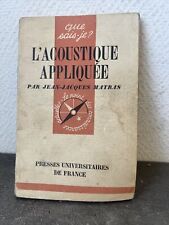 Ancien livre acoustique d'occasion  Aix-les-Bains