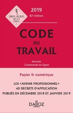 Code travail 2019 d'occasion  France
