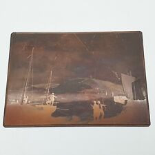 Vintage Copper Printing Plate Sea Shore for sale  Shipping to South Africa