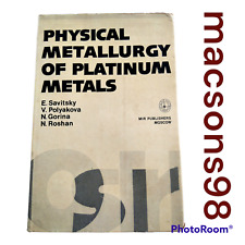 Physical Metallurgy of Platinum Metals Savitsky Mir Publishers Moscou 1978, usado comprar usado  Enviando para Brazil