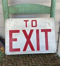vintage sign metal exit for sale  Belton