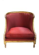 Furniture, Red Luxury Satin Chair Louis XVI Style with Pillow, Upholstered in a for sale  Shipping to South Africa