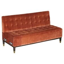 GEORGE SMITH CHELSSEA CHESTERFIELD TUFTED BENCH SOFA IN VELOUR UPHOLSTERY for sale  Shipping to South Africa