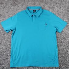 Camisa polo masculina Oakley XL azul-petróleo Reg Fit desempenho leve manga curta, usado comprar usado  Enviando para Brazil