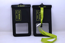 2 (TWO) Pelican Marine Waterproof Cell Phone Floating Pouch IP68 Black/Yellow for sale  Shipping to South Africa