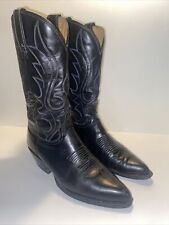 Botas de couro genuíno botas Jaca West preto cowboy 8,5 EUA MEX 27,5, usado comprar usado  Enviando para Brazil