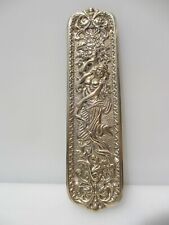 Usado, Placa de dedo de latão maçaneta de porta floral folha rococó Art Nouveau Lady Flowers comprar usado  Enviando para Brazil