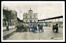 NIEMCY Litzmannstadt/ POLAND Lodz 1940 Dworzec kolejowy. Pocztówka ze zdjęciem na sprzedaż  Wysyłka do Poland