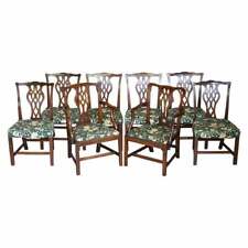 8 ANTIQUE GEORGE III CIRCA 1830 THOMAS CHIPPENDALE DINING CHAIRS WILLIAM MORRIS for sale  Shipping to South Africa