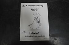 B578 lehnhoff betriebsanleitun gebraucht kaufen  Deutschland