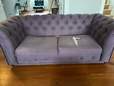 Purple seater chesterfield for sale  LONDON