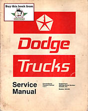 Camión camioneta Dodge 1973 4x4 D100-D800 servicio de tienda reparación suplemento manual segunda mano  Embacar hacia Argentina