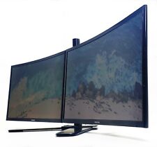 Samsung C24F390FHU Dual PC Monitor Curvo Pacote de Tela 2x24" HDMI + Suporte, usado comprar usado  Enviando para Brazil