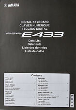 Usado, Teclado digital Yamaha PSR-E433 lista de datos original folleto manual suplementario segunda mano  Embacar hacia Argentina