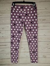 Leggings LulaRoe Disney Minnie Mouse púrpura blanco lunares talla única elásticos, usado segunda mano  Embacar hacia Argentina