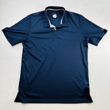 Adidas Polo Shirt Adult Large Blue Lightweight Golf Golfer Golfing Rugby Mens for sale  Shipping to South Africa