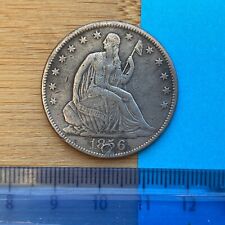 USA Liberty Seated Half Dollar 1856 O damaged/Plugged ex-cleaned? c12.1g ( #42) for sale  HERNE BAY