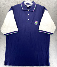 Camisa polo Wimbledon para hombre grande/XL azul púrpura césped campeonato club de tenis segunda mano  Embacar hacia Mexico