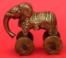 Elefante con ruedas móviles figura decorativa de mesa de latón hecha a mano estatua segunda mano  Embacar hacia Argentina