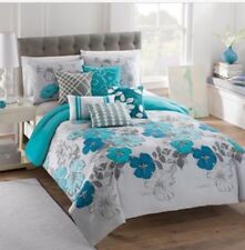 KS Studio CLARA King 1 piece Only Duvet Quilt Only Teal Gray Aqua Floral Nib for sale  Shipping to South Africa