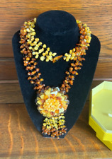 Vintage amber necklace for sale  WEYMOUTH