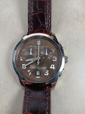 Victorinox Swiss Army relógio de couro marrom cronógrafo feito na Suíça 241297, usado comprar usado  Enviando para Brazil