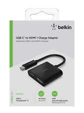 Adaptador USB C para HDMI Belkin porta de carregamento USB-C 4K UHD 60W alimentação AVC002BTBK x2 comprar usado  Enviando para Brazil