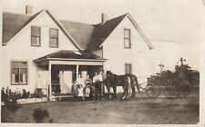 Used, Real photo family horse buggy house homestead vintage postcard unposted for sale  Shipping to South Africa