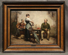 19th Century Tavern Scene Server Peasantry Belgium European for sale  Shipping to South Africa