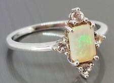 925 Sterling Silver Ethiopian Opal Ring, Size N 1/2 , used for sale  WAKEFIELD