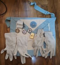 lot of masonic items 3 medallions, money holder, two gloves and apron for sale  Shipping to South Africa