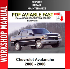 CHEVROLET AVALANCHE 2000 2001 2002 2003 SERVICE REPAIR WORKSHOP MANUAL for sale  Shipping to South Africa