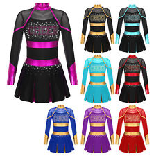 Usado, Vestidos infantis meninas cor contraste uniforme strass vestido falso pescoço fantasia comprar usado  Enviando para Brazil