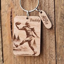 Custom wooden keyring for sale  Shipping to Ireland