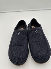 Zapatillas OLUKAI Moloa Hulu para hombre mezcla de lana azul trinchera gris talla 10 segunda mano  Embacar hacia Argentina