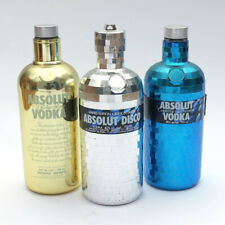 3 rare Absolut Vodka bottles LIMITED EDITION - Blue and Silver DISCO, GOLD bling for sale  Canada
