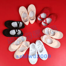 New Adult Ballet Dance Shoes Slippers Canvas Leather Shoes 4 colors US Size 5-9, used for sale  Shipping to South Africa