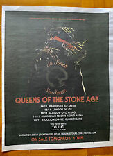 Pôster publicitário de jornal QOTSA Queens Of The Stone Age Tour Dates Ad 14x11” comprar usado  Enviando para Brazil