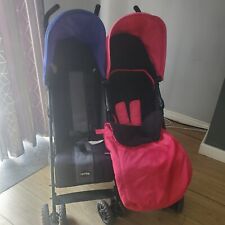 0baby Pink And Black Double/Twin Stroller GREAT CONDITION BARELY EVER USED for sale  ABINGDON