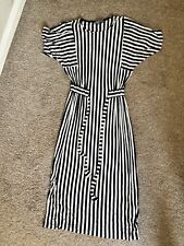 Used, Principles Ladies Black And White Striped dress size 14 Cotton for sale  Shipping to South Africa