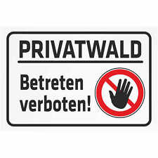 Schild privatwald betreten gebraucht kaufen  Deutschland