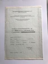 Certificato azionario raccordi usato  Angera